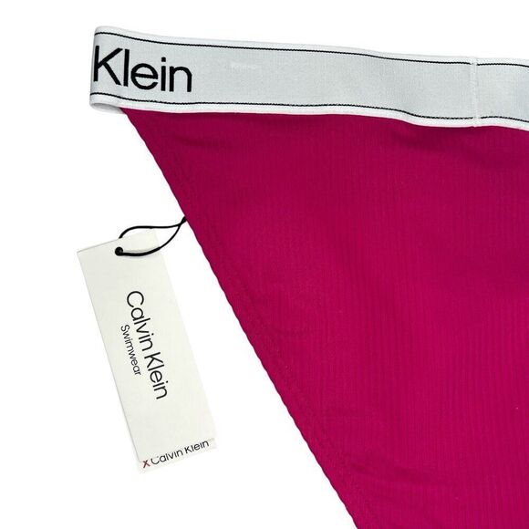 Calvin Klein Swim Bottoms Women's Size Small Logo Waistband Bikini - Picture 5 of 8